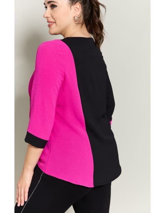 Blusa bicolor mujer tallas grandes - Imagen 3