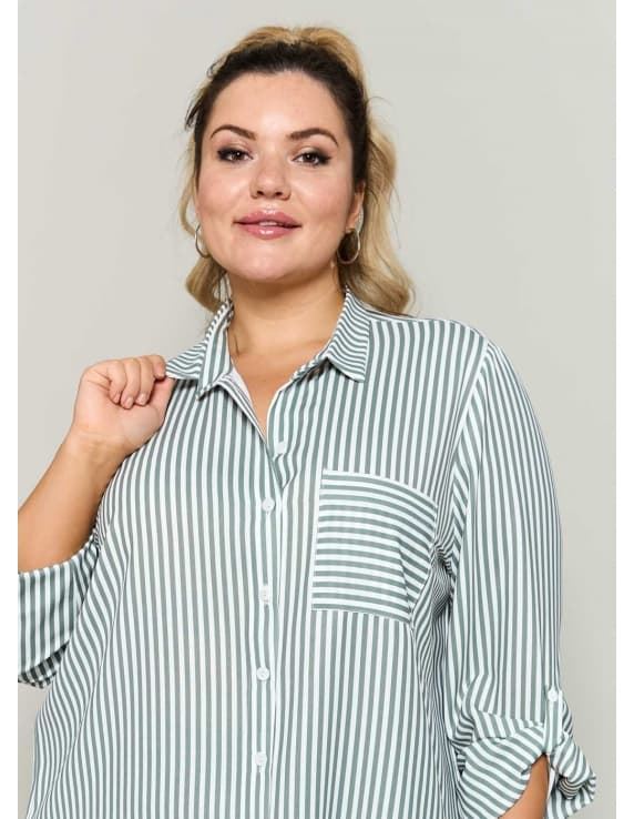 Camisa de rayas mujer tallas grandes Blusas Camisas