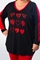 Camiseta corazones mujer tallas grandes - Imagen 1