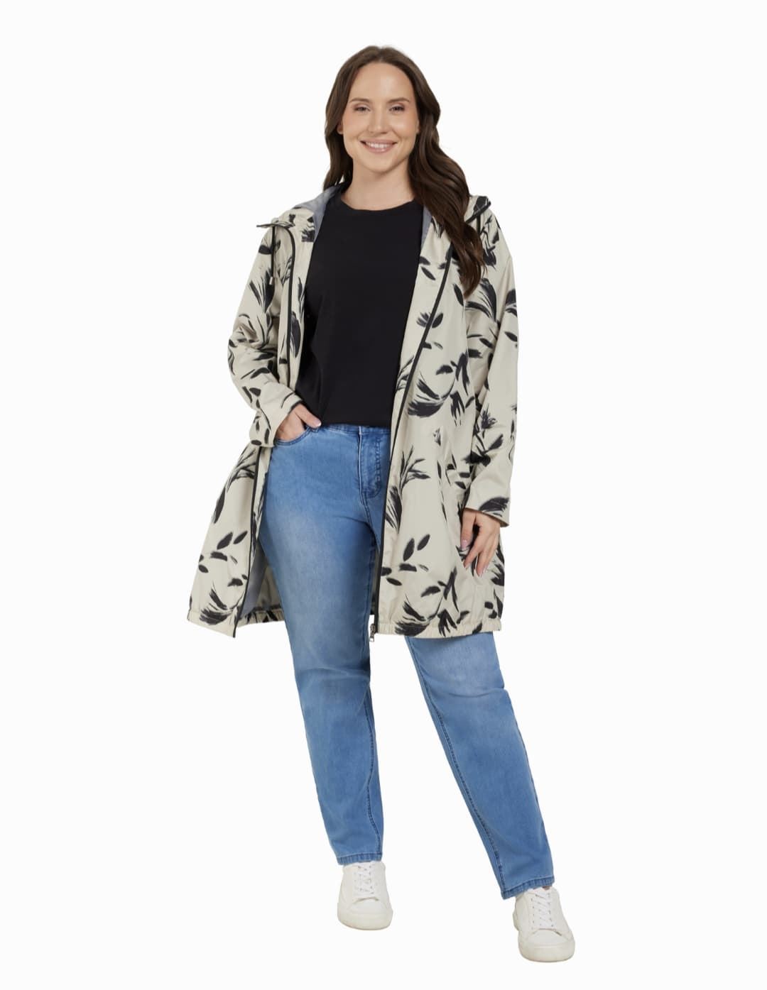 Parka CISO estampada impermeable mujer tallas grandes - Imagen 1