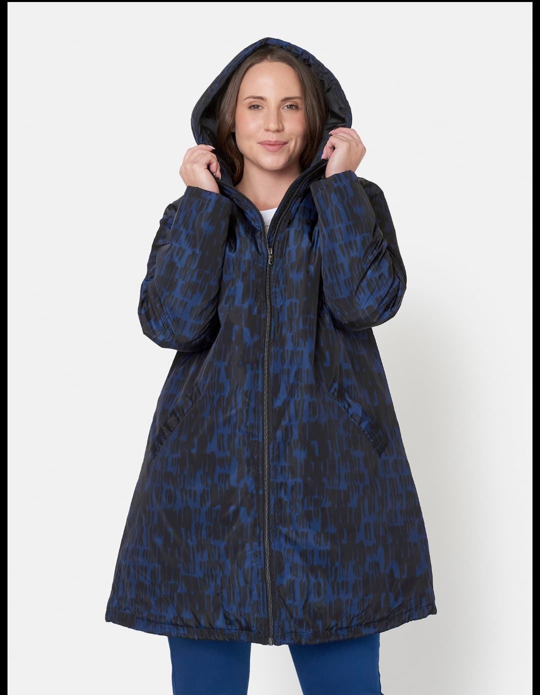 Parka estampada acolchado ligero mujer tallas grandes - Imagen 3