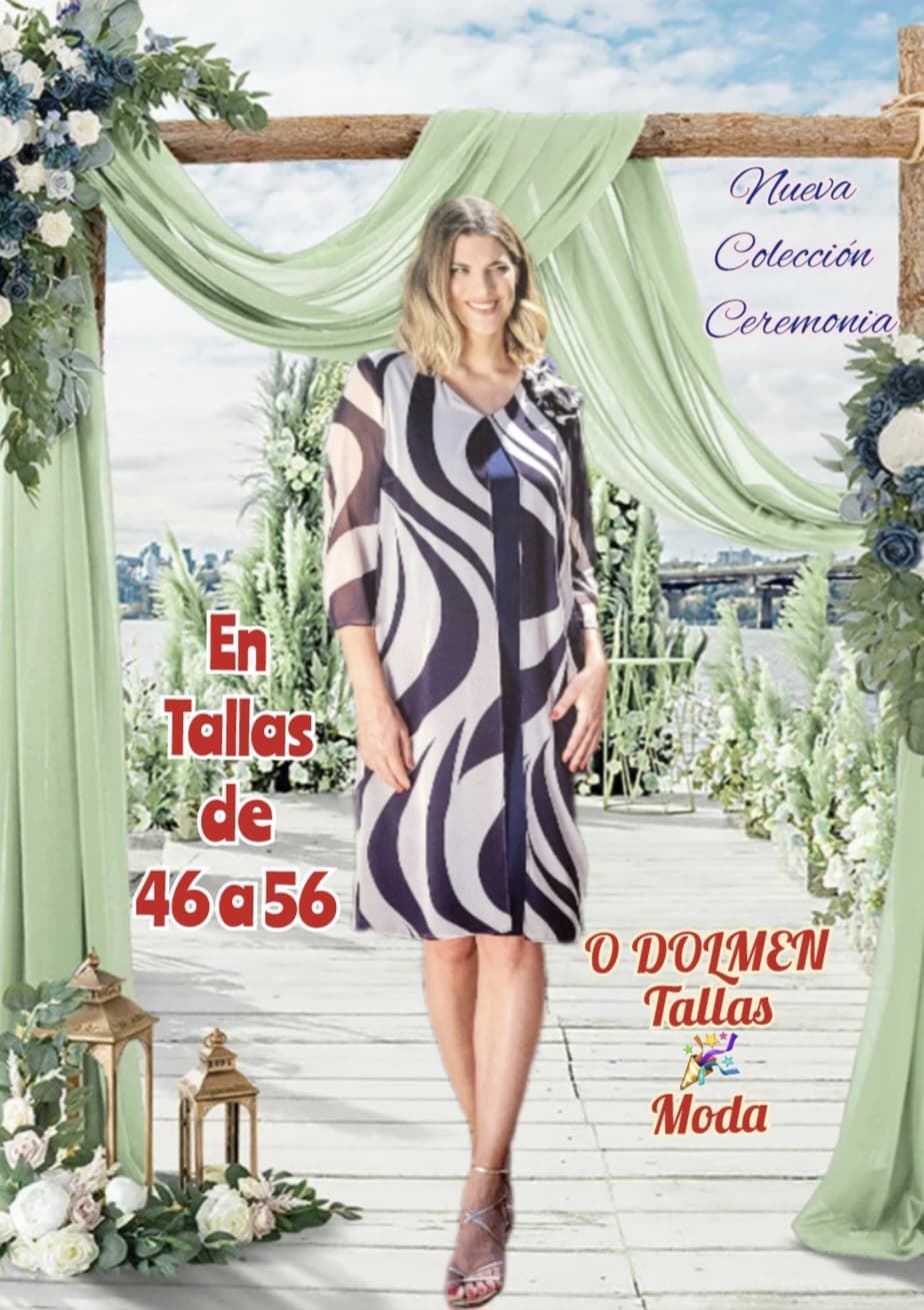 Vestido ceremonia mujer tallas grandes - Imagen 1